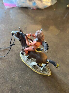 Hand Painted metal war chief on horse, King & Country, "The Real West" Series